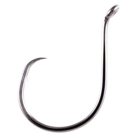 Owner Ssw UpEye Circle Hook, Size 90, Hangnail Point Medium Shank, Offset, Up Eye, Black Chrome, 4 Per P 5178-191